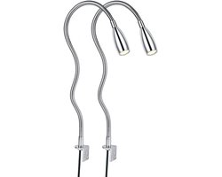 Bedlampjes Hoofdbord - Leeslampjes - Bedlamp Slaapkamer Volwassenen - Zilver