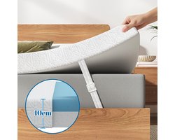 Bednew Topper Matras 120x200 cm - 10 CM Dik - Gel Traagschuim - Topdekmatras - Matrastopper - Ademend - Wasbare Hoes - CertiPUR-US®