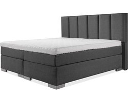 BedNL - Boxspring Utrecht - 160x210 Compleet Antracite 6 Balken