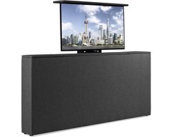 Bedonderdeel - Soft bedden TV-Lift meubel Voetbord - Max. 32 inch TV - 80 breed x85x21 - Lederlook Antracite