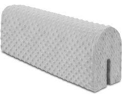 Bedrandbescherming voor kinderbedden - valbescherming boxspringbed - 1 stuk - lichtgrijs