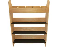 Bedrijfswageninrichting Interieur Ford Transit Custom SWB + LWB - Hout - Gereedschapskist Bedrijfswagen Rek Kast Bestelwagen - Inclusief Anti-slip matten + Bevestigingsset