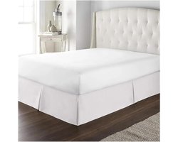 Bedrok - Bed ombouw - Slaapkamer Decoratie - Kreukvrije stof - 120 x 200 cm - Wit