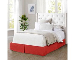 Bedrok - Bedrok met ruches - Slaapkamer opknappen - 14 inch hoekdiepte - California King - Roest