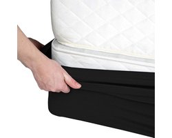 Bedrok Boxspring - Matrasbeschermer Omranding - Moderne Slaapkamer - Elastische Pasvorm - Veel Maten - Zwart