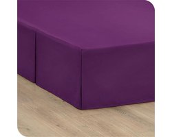 Bedrok met ruches - Boxspring hoes - Bed opmaken - Eenvoudig te bevestigen - 140x200+35cm - Beige