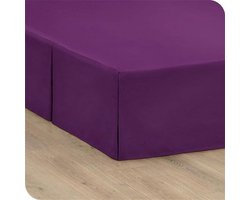 Bedrok met ruches - Boxspring hoes - Bed opmaken - Snel aan te brengen - 140x200+35cm - Beige
