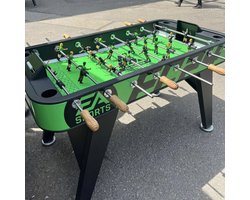 Bedrukt-Custom Vandenbossportief Voetbaltafel-Fas Match- Speelveld is bedrukt - Direct speelklaar-Meer mogelijk -Logo op zijkant - onderstel in kleur- kleur poppen-doorlopende stangen - Hufterproof - Voetbaltafel voor kantoor-Kies voor jouw kado