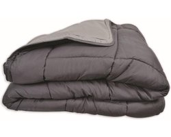 Bedrukt Dekbed Hoesloos Wasbaar Zonder Overtrek Eenpersoons - Zelesta® Easybed - Donkergrijs & Zilvergrijs 140x200cm