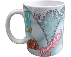 Bedrukte beker Nagelstylist - Nagelsalon - Geschenk - Koffie mok Blingbling -Thee mug - Verjaardag - Moederdag