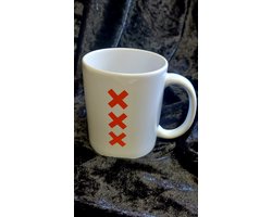 Bedrukte mok XXX Amsterdam, Mok, Amsterdam, Bedrukte mok, Logo Amsterdam, Voetbal mok
