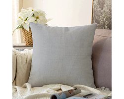 Bedrukte Sierkussenhoes - Kussenhoes 70x70cm - Licht grijs - Vloerkussen - Sierkussenhoes - Kussensloop