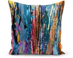 Bedrukte sierkussenhoes - Velvet Kussenhoes - 45x45 cm - Waterverf - Kussensloop