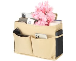 Bedside Pocket - Bed Organizer Hangend van Canvas - Bankorganizer - Opbergvak bed - Bedkant Opbergtas met Verstelbare Band voor Bed - Bureau of Stapelbed - Multifunctionele Bedside Organizer voor Slaapzaal - Thuis en Kantoor