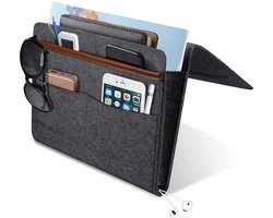 Bedside Pocket - Hoogwaardige vilten opbergzak voor bed of bank – Nachtkastje voor IPad & Tijdschriften - Bed Organizer – Bank Organizer – Opbergcase - Magazine opberger - Origineel cadeau - Bedorganizer - Bankorganizer - Opbergvak bed