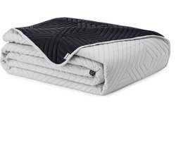 Bedsprei dubbelzijdig ultrasoon quilten 200 x 220 cm zwart-zilver