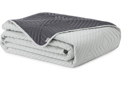 Bedsprei dubbelzijdig ultrasoon quilten 260 x 280 cm zilver-grijs