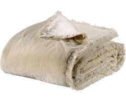 Bedsprei Linnen - Sprei Plaid - Bed Beschermen - Franjeafwerking - 240x260 cm - Niet gespecificeerd