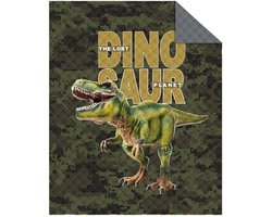 Bedsprei - Lost Dinosaur - Groen - 170x210 cm - Microvezel