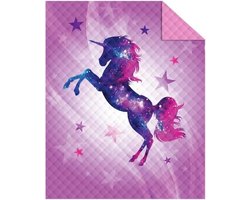 Bedsprei - Magical Unicorn - Roze - 170x210 cm - Microvezel