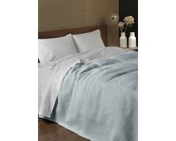 Bedsprei - Mango - licht blauw - 270 x 280 - Tweepersoons