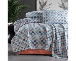 Bedspreiset - Lits-Jumeaux - 260x220/240 + 1 kussenslopen 60x70 - Terra