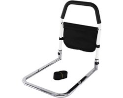 Bedsteun met Opbergtas - Praktische Bedbeugel voor Ouderen om uit Bed te komen en Valpreventie, Steun & Mobiliteitshulpmiddel