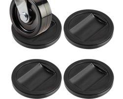 Bedstoppers set van 4 voor alle wielen van banken, stoelen en bedden - Rubberen bedframe stopper zwenkbekers om glijden te voorkomen en krassen te voorkomen (zwart)