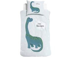 Bedsupplies Dino Snore Dekbedovertrek - 140x200/220 cm - Eenpersoons - Dino Print - Inclusief Kussensloop 60x70 cm