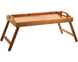 Bedtafel Bamboe. 50x30x4-20. poten uitklapbaar - Dienblad. Bed Tafel. Tafeltje
