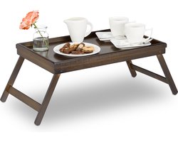 Bedtafel bamboe - Bruin - Klapbaar