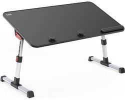 bedtafel, in hoogte verstelbaar, met 4 instelbare hoeken, inklapbare laptopdesk, voor bank, vloer, werken, studeren, lezen, schrijven, eten, geschikt voor laptops tot 17 inch