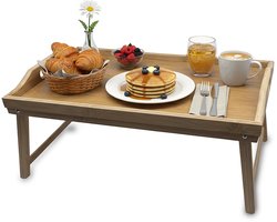 Bedtafel inklapbaar - bamboe - bruin