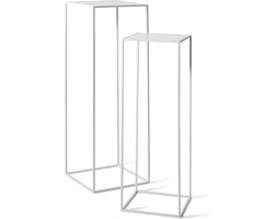 Beekwilder LVT Quadro White - Zuil - Set 105cm en 90cm - Wit - Sokkel - Plantentafel