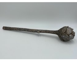 Beeld artisjok op steel vintage bruin steen 49 x 9 cm decoratie | 785958 | Home Sweet Home | Stoer & Sober Woonstijl