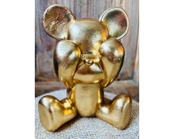 Beeld Beer Goud | Zien | Trendy | Woonaccessoires | Woonaccessoire | Bear | Puber | Woon | Wonen | Woninginrichting | Gadget | Mannen | Vrouwen | Tienerkamer | Tiener | Gaaf | Stoer | Eyecatcher | Trendy | Trending | Accessoire | Woondecoratie