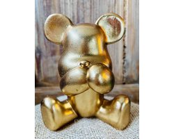 Beeld Beer Goud | Zwijgen | Trendy | Woonaccessoires | Woonaccessoire | Bear | Puber | Woon | Wonen | Woninginrichting | Gadget | Mannen | Vrouwen | Tienerkamer | Tiener | Gaaf | Stoer | Eyecatcher | Trendy | Trending | Accessoire | Woondecoratie