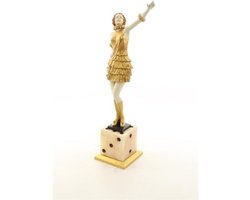 Beeld - Bronzen sculptuur Dansende vrouw - Wit Brons - 43,3 cm hoog