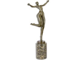 Beeld - Bronzen Sculptuur Naakte Vrouw - Beeld Dame - 42,3 cm hoog