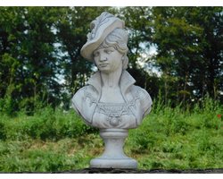 Beeld Buste Adellijke Vrouw - Vol steen - Gedetailleerd