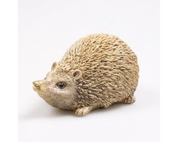 Beeld egel middel goud 11x7x6cm