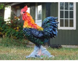 Beeld Haan XL - 65 cm - Polystone in Kleur