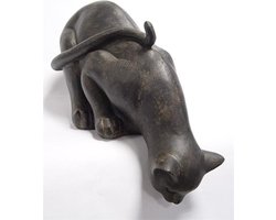 Beeld - Kat - decoratief - polyresin - 41,5 cm hoog