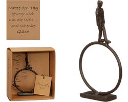 Beeld Sculptuur Move around the world - Sculptuur van Metaal - Design Sculpturen - Moments of Life - In Giftbox