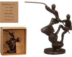 Beeld Sculptuur Vertrouwen - Trust - Sculptuur van Metaal - Design Sculpturen - Moments of Life - In Giftbox
