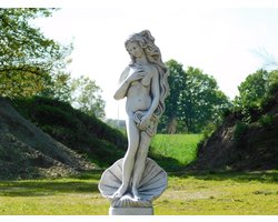 Beeld Vrouw met Schelp - 82 cm - Steen