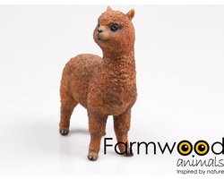 beeldje alpaca, bruin, 21 cm