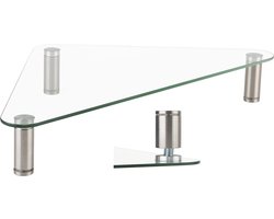 Beeldscherm monitor verhoger hoekmodel driehoek verstelbaar aluminium glas