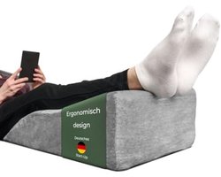 Beenkussen - Ergonomisch beenverhogingskussen - Wigkussen voor benen en knieën - Comfort kussen voor rust en ontspanning - Beensteun voor rugligging - Lymfekussen voor betere beenpositie - Zacht ondersteunend beenwigkussen voor bed en bank