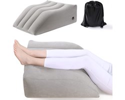 Beenverhogingskussen, opblaasbaar beensteunkussen voor het verhogen van het been, verhogend beensteunkussen voor bed, beenwigkussen dat rugpijn vermindert en de bloedsomloop verbetert